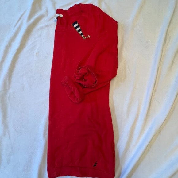 Nautica WOmens Red Sweater  3/4 Sleeve Size L - Picture 4 of 5